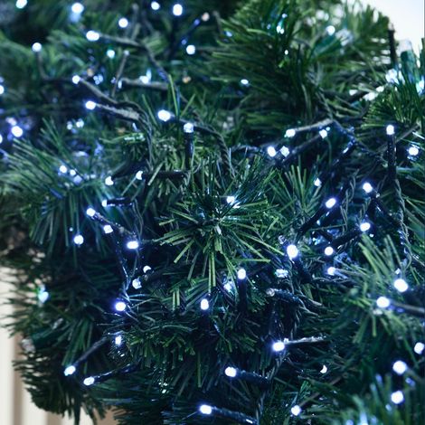Guirlande lumineuse de Noël grappe 600 LED blanc pur 8 m timer (1/4)