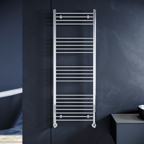 ELEGANT 1600 x 600 mm Chrome Radiator Bathroom Straight Towel Rail Radiator (1/5)