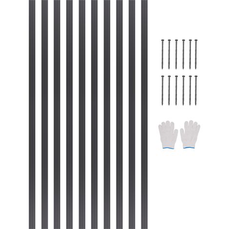 VEVOR Bordure de Jardin en Alliage deAluminium, Lot de 10, Bordures Paysageres Pliables en Metal, 1524x43 mm, Resistante a la Rouille, Installation Simple, pour Separateur de Chemin de Cour, Pelouse