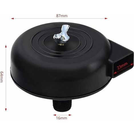 Filtro silenzioso per compressore d'aria, filetto 16 mm (3/8"), compatibile con vari modelli. (1/3)