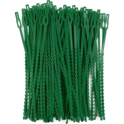 100 pièces Attaches de Jardinage réglables, Attaches en Plastique pour Plantes grimpantes, Sangles de Fixation et de Soutien pour Plantes, adaptées à la Culture des Plantes de Jardin (13 cm) (1/5)