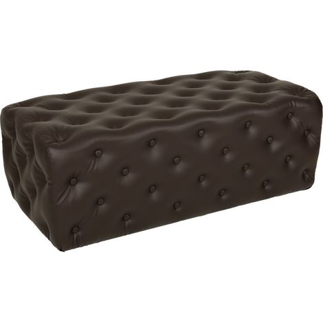 Banqueta tapizada marrón 108x54x40
