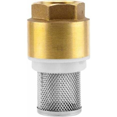 Brass foot valve: Check valve, 32 mm (G 1 inch) thread for connection to pumps, including suction strainer, valve cone and seal (1/4)