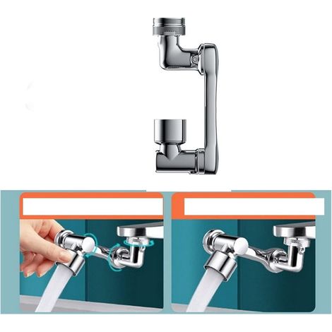 Robinet de cuisine remplisseur de pot Tête de pulvérisateur de robinet à Rotation universelle 1440 ° for robinets d'extension aérateur barboteur buse robinet de cuisine lavabo bras Robot ( Color : 144 (1/5)