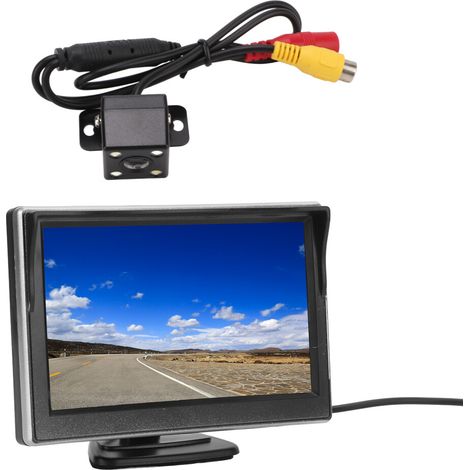 Adatto per kit di sistemi di telecamera posteriore, schermo TFT LCD da 5 pollici, risoluzione ad alta definizione 1024x600, impermeabile fino a 170 mm, adatto per veicoli