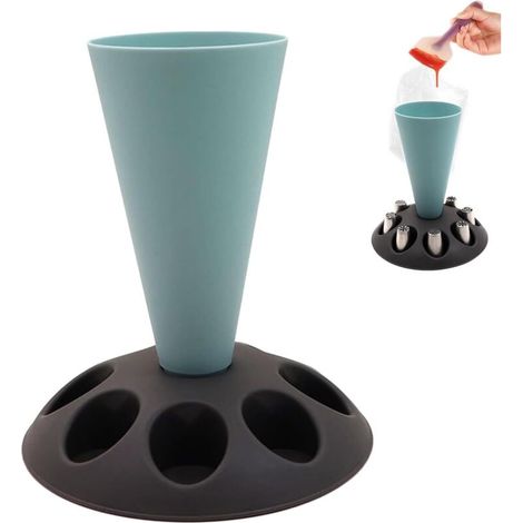 Plastic piping bag holder, nozzle holder, spray bag storage rack, piping bag holder with 8 slots, blue