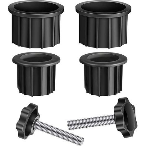 Kit adaptateur de parasol avec bouchons 1,5" et 1,9" – Vis M8 40 mm – Résistance au vent – Matériaux PP et acier inoxydable (1/5)