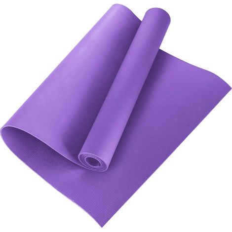 Tapis de yoga 4 mm antidérapant en EVA, fin et léger, idéal pour fitness, Pilates et salle de sport à domicile (1/5)