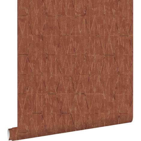 papier peint lignes graphiques marron terracotta  - ESTAhome (1/5)