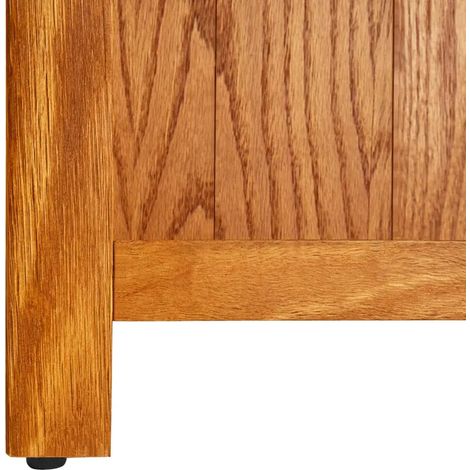 vidaXL Bibliothek 4 Ebenen Massivholz Eiche Braun