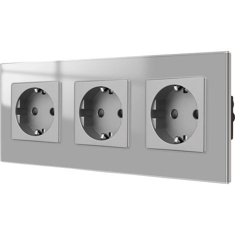 Enchufe de pared, puertos USB tipo C, interruptor táctil, enchufe de pared 3L, UE (1/2)