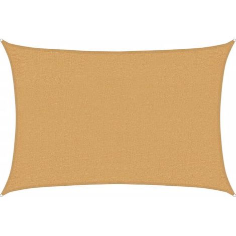 Voile d'ombrage 160 g/m² rectangulaire sable 2 x 2,5 m PEHD - Voile ombrage protection UV terrasse balcon jardin (1/5)