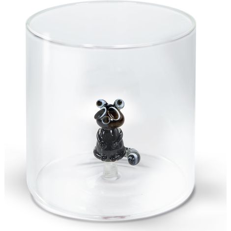 Bicchiere Vetro Borosilicato 250 ml Decoro Procione WD LIFESTYLE