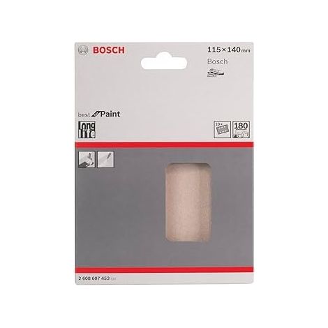 2608607453 - 10 FOGLI VELCRO BOSCH 115mm X 140mm P.180
