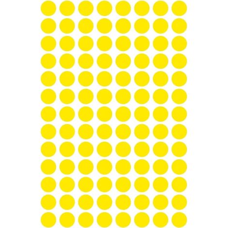 Avery Zweckform - Étiquette ronde Zweckform 3013, 8 mm, jaune, 416 étiquettes 10 pièces (1/3)