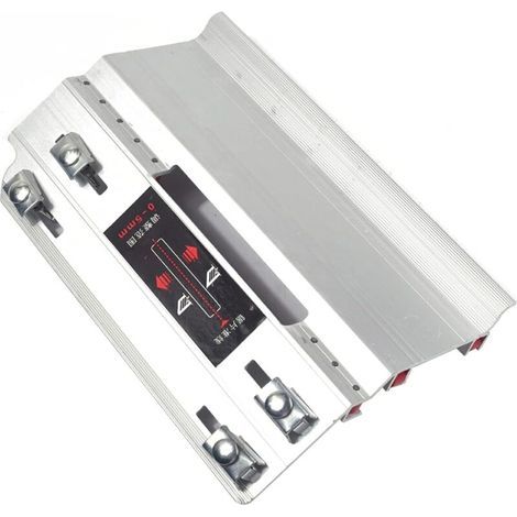 Dispositif de chanfreinage pour carreaux – Angle 45° – Matériau alliage aluminium – Longueur plaque 180 mm – 24 essieux en nylon (1/5)