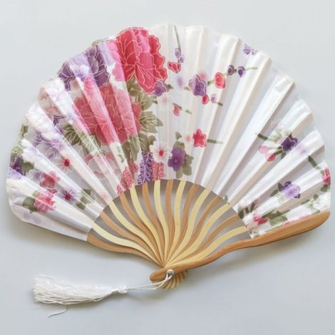 1 Éventail pliant, bambou, ouverture fluide, tissu naturel, motif rétro, mariage danse (1/5)
