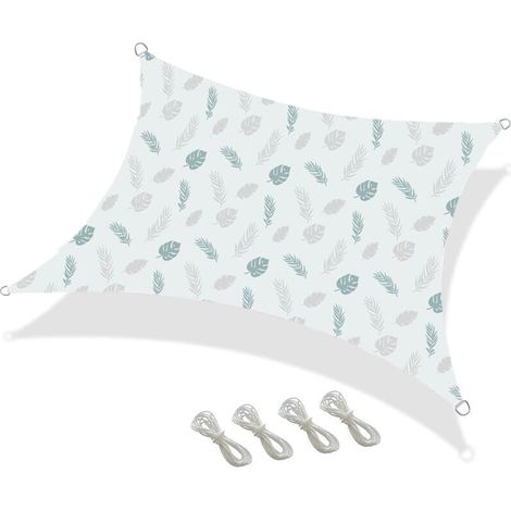 Voile d'ombrage anti-UV, auvent d'extérieur pour patio/fête/arrière-cour/pelouse/jardin/plage, voile d'ombrage Quadrangle carrée de 5x5M,de DEBUNS (1/5)