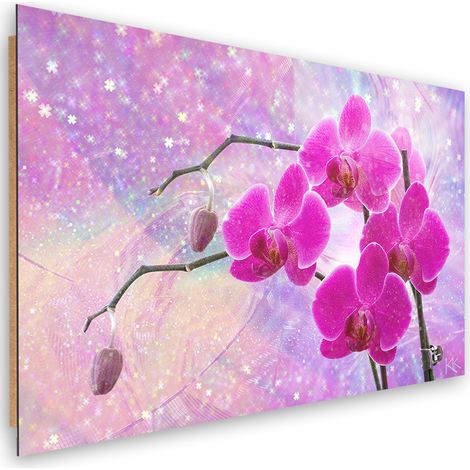 Quadro deco panel, Astrazione orchidea essenziale - 90x60 (1/5)