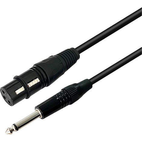 Câble mono 6,35 mm vers XLR mâle de haute qualité pour consoles de mixage et microphones professionnels. (1/4)