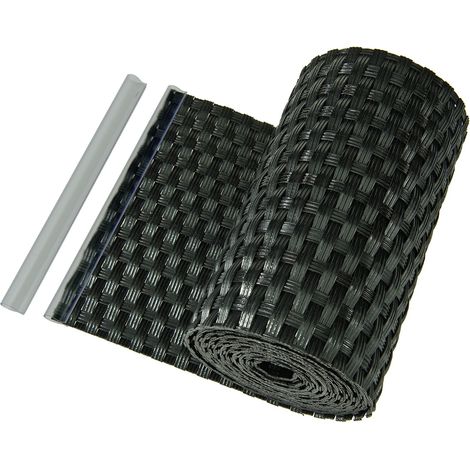Sichtschutz Sichtschutzstreifen Zaunblende aus PE-Rattan in schwarz (1/5)