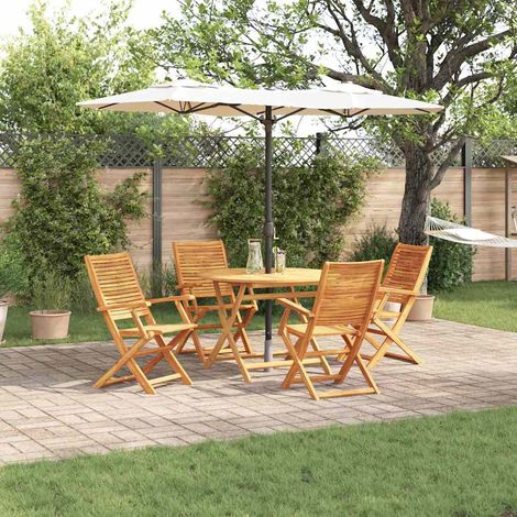 5 Piece Garden Dining Set Solid Wood Acacia vidaXL (1/5)