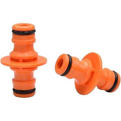 Rallonge raccord double mâle pour tuyau d'arrosage, lot de 6 connecteurs rapides orange, adaptateurs universels pour jardin, irrigation et tuyaux d'eau