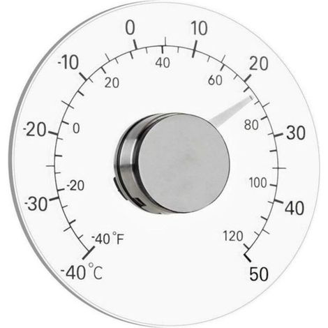 Thermomètre de De Fenêtre pour Extérieur Intérieur, Aucune Pile Requise, Cadran Transparent, ThermomèTre MétéO, Lectures PréCises pour Maison, Bureau, Terrasse (1/5)