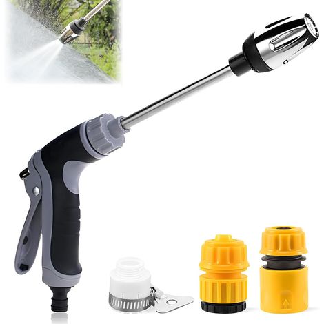 Power Jet Pistolet haute pression et flash d'eau, nettoyeur haute pression de jardin avec tuyau d'arrosage et accessoires, pour lavage de voiture, douche pour animaux de compagnie et arrosage (1/5)