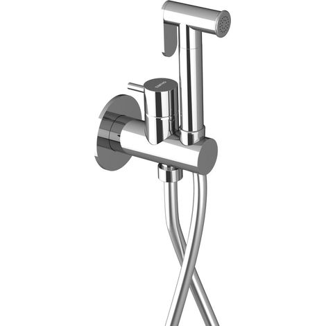 Mitigeur de bidet à encastrer ULTRAMIX avec douche Stop, rond, chromé
