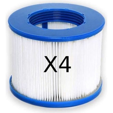 Cartridge Filter for Aqua Spa - Pack of 4 - 120-Ply Paper - 80 mm H x 100 mm Ø