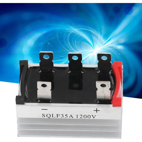 Dreiphasen-Brückengleichrichter SQLF35A 1200 V, Hochleistungs-Brückeneinheit, Siliziumgleichrichter mit integriertem Kühlkörper, Generatorkomponenten (1/5)