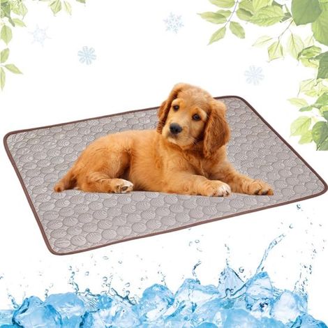 Alfombrilla refrescante para perros，Alfombrilla de verano para perros，Alfombrilla refrescante de seda helada para gatos，100x70cm (XL) (1/5)