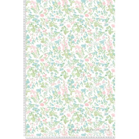 Papier peint Fleur Vert Tartine et Chocolat Lutèce