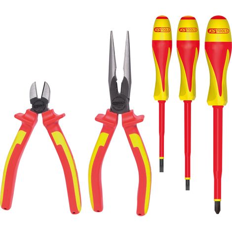 Jeu de 2 pinces ERGOTORQUE et 3 tournevis isolés ULTIMATE