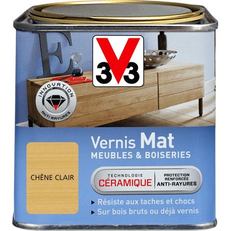 Vernis intérieur Meubles et boiseries V33 Chêne clair Mat 0,5L (1/3)