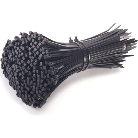 200 Kabelbinder, Nylon PA66, 200 x 3,6 mm, 18 kg Bruchlast, Kabelmanagement, für den Innen- und Außenbereich (1/5)