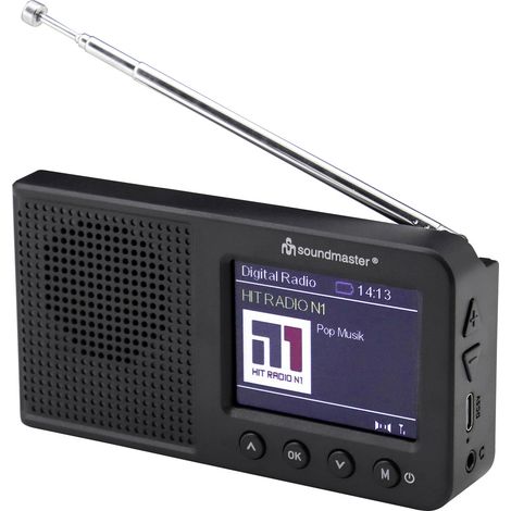 soundmaster Tischradio DAB+, FM Bluetooth®, AUX, DAB+, UKW Weckfunktion Schwarz (1/4)