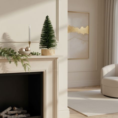 Set di 3 alberelli in miniatura per decorazioni natalizie da h 20 cm (1/5)