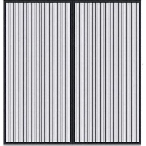 Tende, tenda magnetica autochiudente, porta in rete ispessita, zanzariera anti-zanzare con magnete, adatta per animali e bambini, dimensione 100x100 cm nero (1/5)