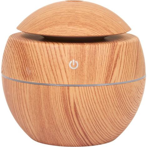 Diffuseur de Parfum Effet Bois "Sphère " 10cm Marron