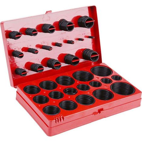 Joint torique Assortiment 419pcs 32 Tailles Caoutchouc Imperméable Joint d'Étanchéité Assortiment Pour Réparation de Véhicule Climatisation Plomberie Entretien (1/5)