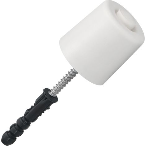LIMITADOR, PARACHOQUES, TOPE DE PUERTA, GOMA, BLANCO, 43 MM PARA PUERTAS PEQUEÑAS (1/5)