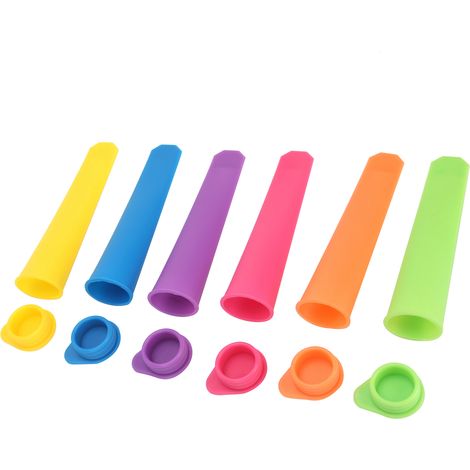Moule à glace en silicone réutilisable (lot de 6) avec couvercle, idéal pour enfants et adultes. Parfait pour créer vos propres glaces maison. Convient aux enfants et aux adultes. (1/5)