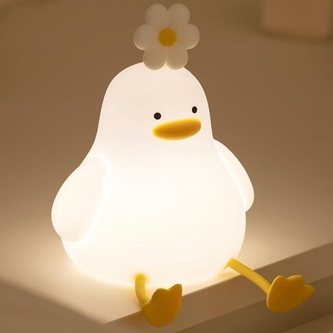 Veilleuses de chambre d'enfant en silicone 3 couleurs, lampe mignonne rechargeable de 1200 mAh, veilleuse de bébé avec minuterie pour chambres de garçons et de filles, salon, décoration de cadeaux pou