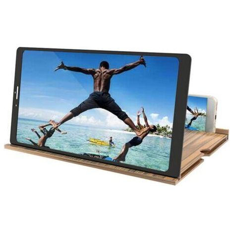 Loupe d'écran 12 pouces pour téléphone portable, visée verticale et horizontale, amplificateur d'écran 3D HD, support de téléphone avec agrandisseur d'écran intégré.