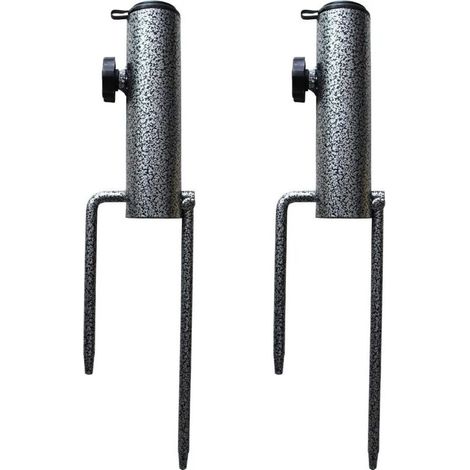 YMYNY Parasol ground spike, ground spike, umbrella, beach umbrella, sand anchor, parasol pole, iron, parasol stand, parasol accessories, balcony attachment for parasol poles, thickness 22-32 mm