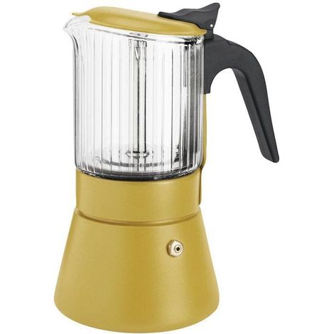 Cafetera Inoxibar BOROSILICATO 9 Tazas MOSTAZA (1/2)