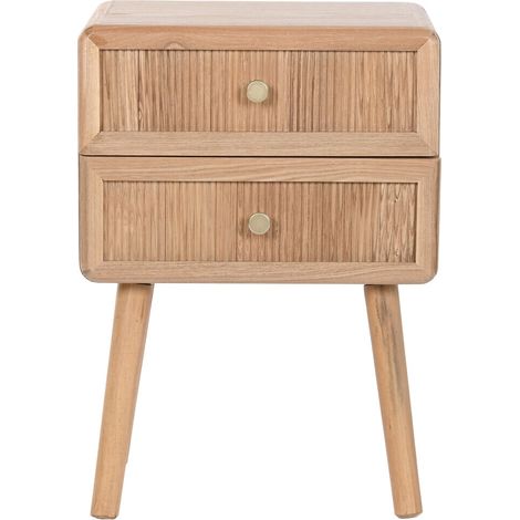 Mesita De Noche Pino Mdf 40X32X58 Natural (1/5)