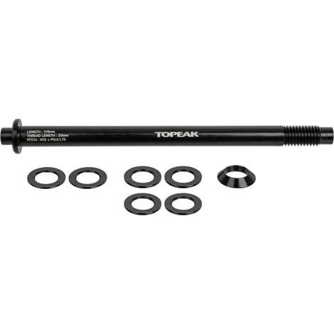 Axe Traversant Porte-bagage Vélo - Compatible Filetage Sram Maxle 1,75mm - Topeak